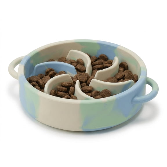 Slow Feeder Dog Bowl — Silicone Puzzle Bowl with Suction Cups