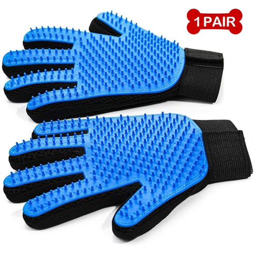 Deshedding Grooming Gloves — Gentle Pet Hair Remover, 1 Pair