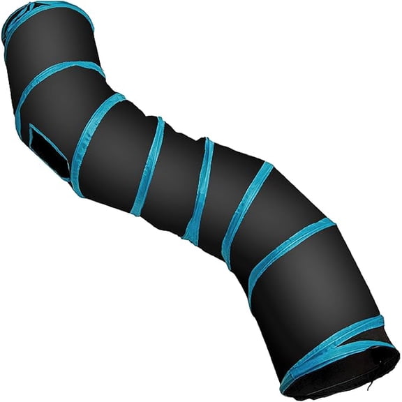Collapsible Cat Tunnel — S-Shaped Play Tube with Ball